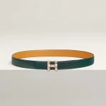 H Infini belt buckle & Reversible leather strap 24 mm